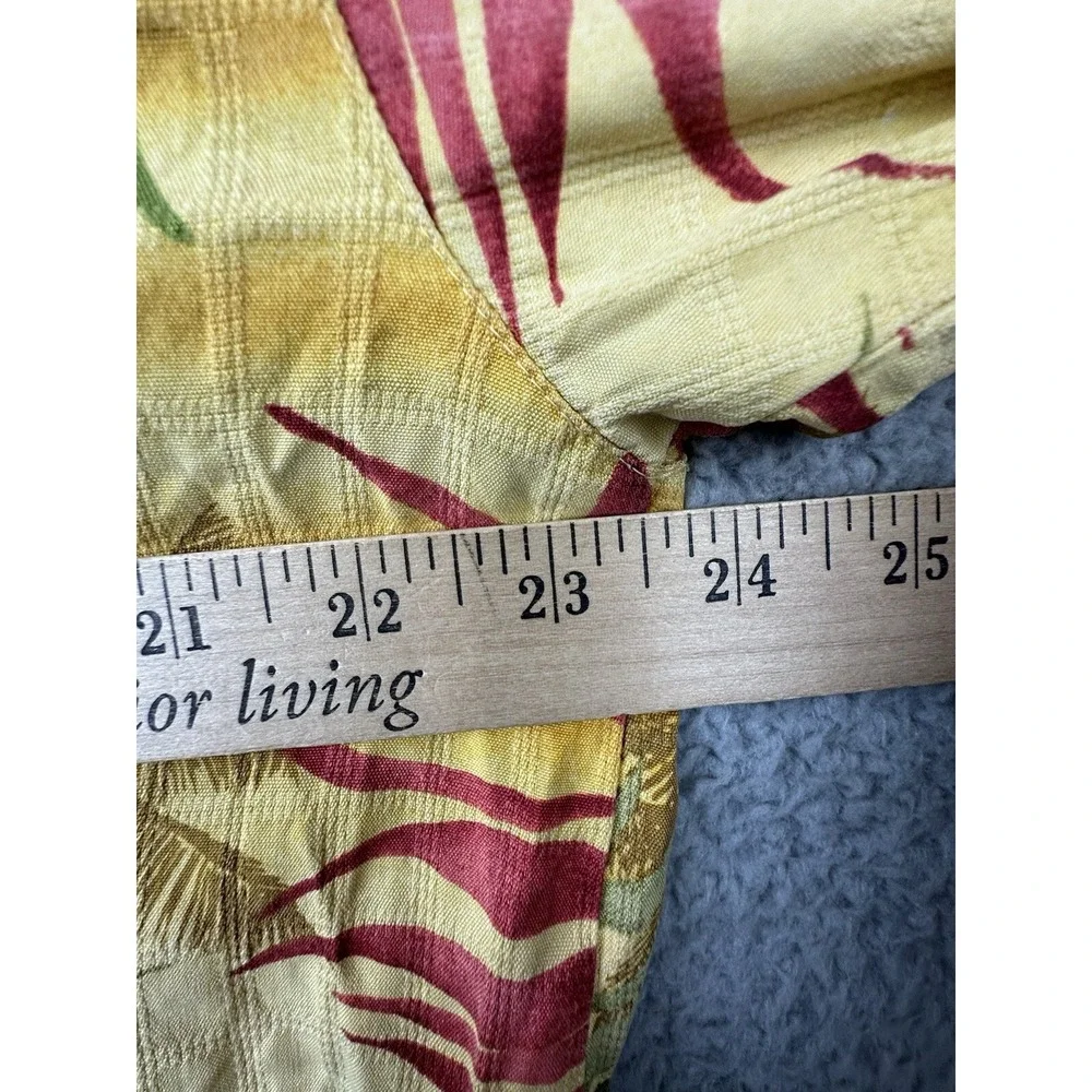 VTG‎ Tommy Bahama Hawaiian Shirt Mens Large Silk S/S Multicolor Floral Camp